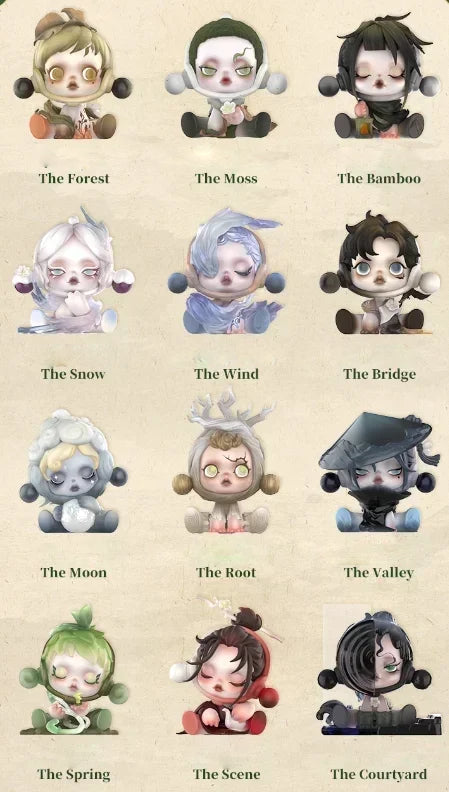 Фигурки серии Skullpanda The Ink Plum Blossom Complete